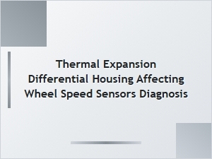 Diagnosing Sensor Errors From Differential Housing Expansion